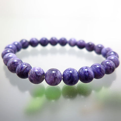 Charoite 8mm bead bracelet, straight, limited edition