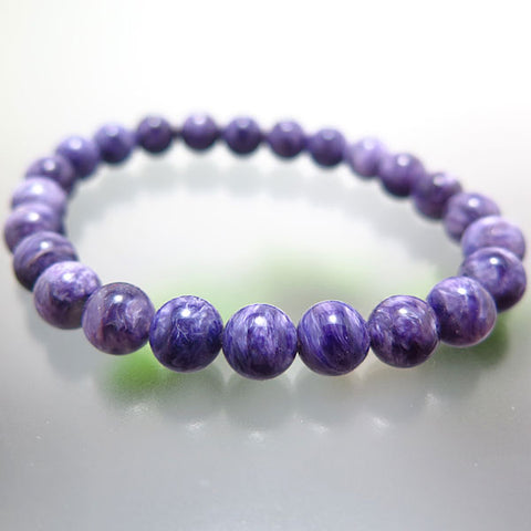 Charoite 8mm bead bracelet, straight, limited edition
