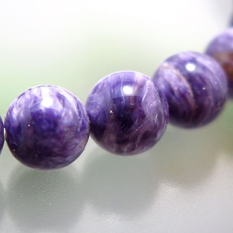 Charoite 8mm bead bracelet, straight, limited edition