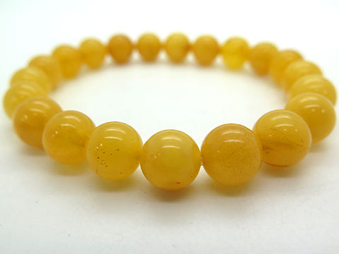 Aged Amber 10mm Bead Bracelet Straight 8400000000003 - bead detail