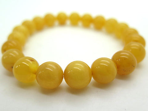 Aged Amber 10mm Bead Bracelet Straight 8400000000003 - close-up 2