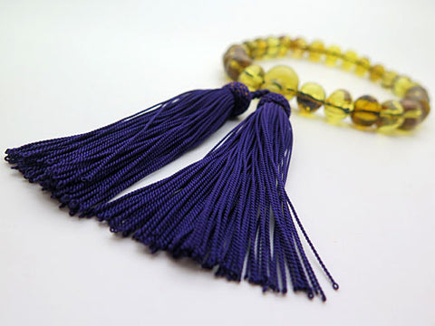 Dominican Blue Amber 27-bead bracelet, matching set