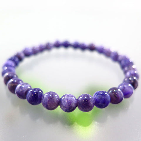 Charoite 6mm bead bracelet, straight, limited edition