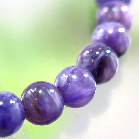 Charoite 6mm bead bracelet, straight, limited edition