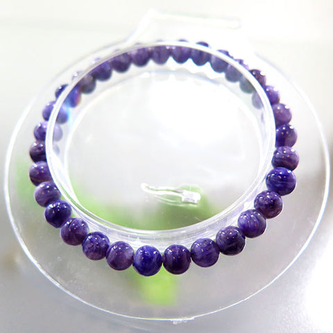 Charoite 6mm bead bracelet, straight, limited edition