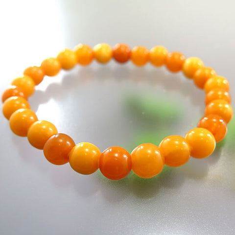 Aged Amber 8mm Bead Bracelet Straight 9903400000000 - bead detail