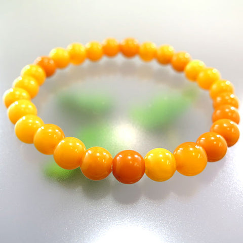 Aged Amber 8mm Bead Bracelet Straight 9903500000000 - bead detail