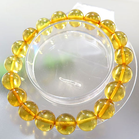 Natural Amber Bracelet, 11mm Beads, Poland, Limited Edition