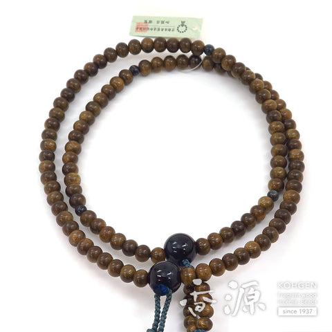 Men's Prayer Beads, Green Sandalwood, Nichiren Sect