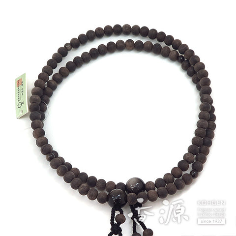 Men's Prayer Beads, Subiki Ebony, Shingon Sect