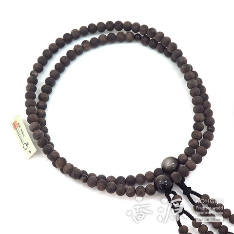 Men's Prayer Beads, Subiki Ebony, Shingon Sect