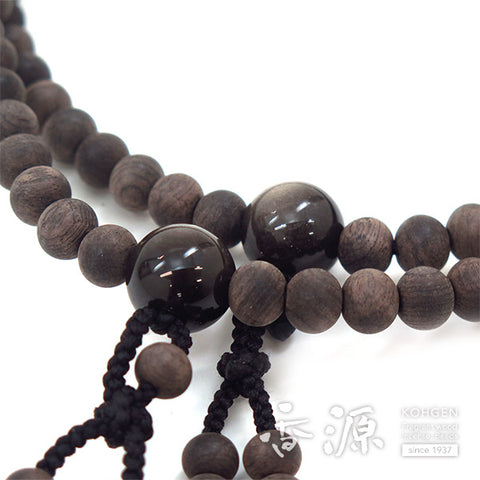 Men's Prayer Beads, Subiki Ebony, Shingon Sect