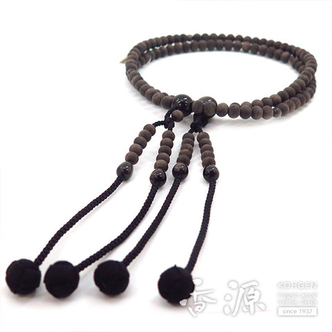 Men's Prayer Beads, Subiki Ebony, Shingon Sect