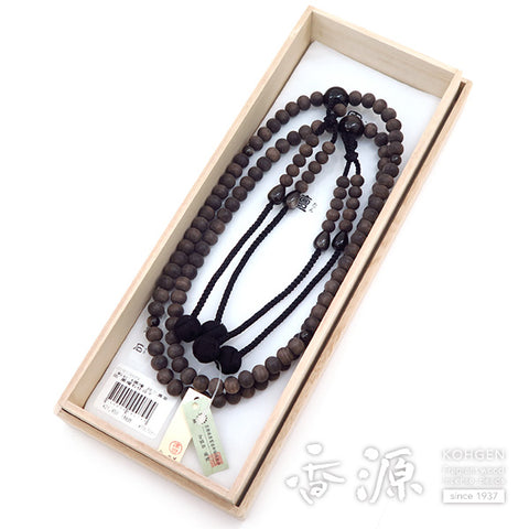 Men's Prayer Beads, Subiki Ebony, Shingon Sect