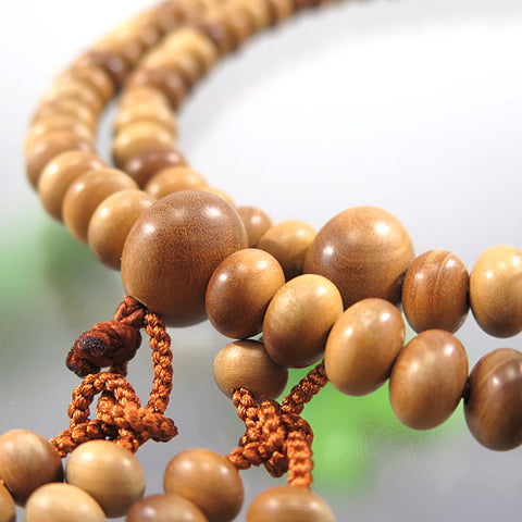 Men's prayer beads, Indian sandalwood, 13cm, Shingon sect, made with matching beads, birch tassels