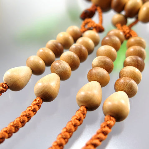 Men's prayer beads, Indian sandalwood, 13cm, Shingon sect, made with matching beads, birch tassels
