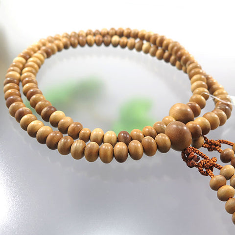 Men's prayer beads, Indian sandalwood, 13cm, Shingon sect, made with matching beads, birch tassels