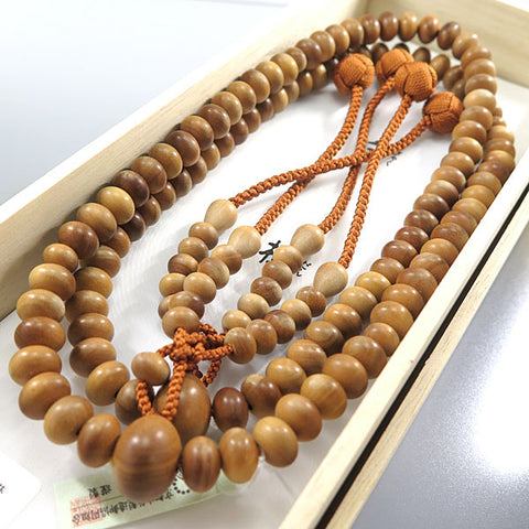 Men's prayer beads, Indian sandalwood, 13cm, Shingon sect, made with matching beads, birch tassels