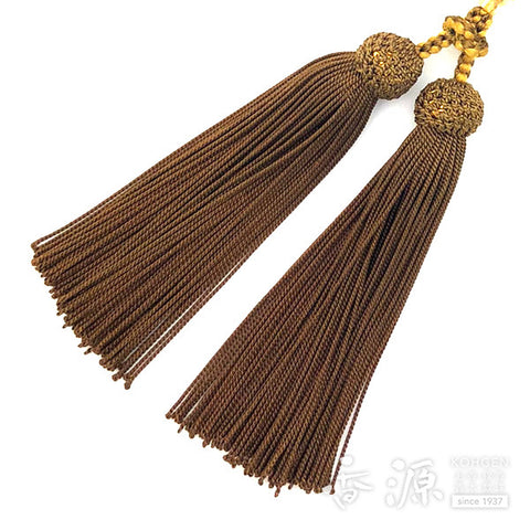 Men's prayer beads, Jindai cedar, citrine finish