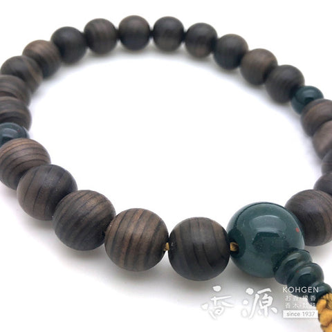 Men's Prayer Beads, Jindai Cedar, 22 Beads, Bloodstone Finish, Limited Edition