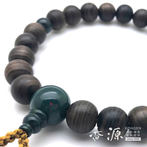 Men's Prayer Beads, Jindai Cedar, 22 Beads, Bloodstone Finish, Limited Edition