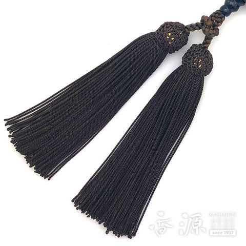 Men's prayer beads, Jindai cedar, lapis lazuli finish
