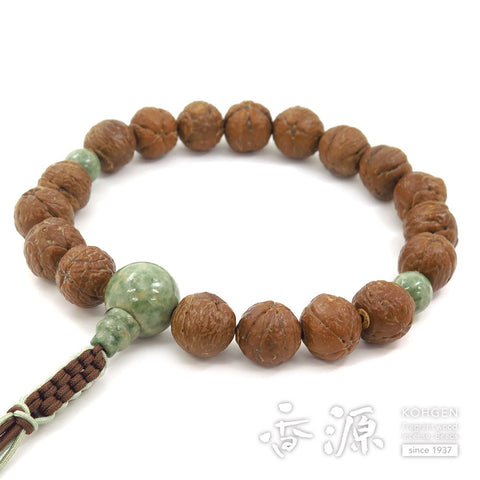 Men's Prayer Beads, Buddha's-Eye Bodhi Seed, Dushan Jade Finish, 18 Beads, Limited Edition