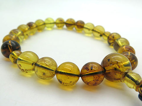 High-quality men's prayer beads, Dominican blue amber, 20 beads