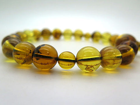 High-quality men's prayer beads, Dominican blue amber, 20 beads
