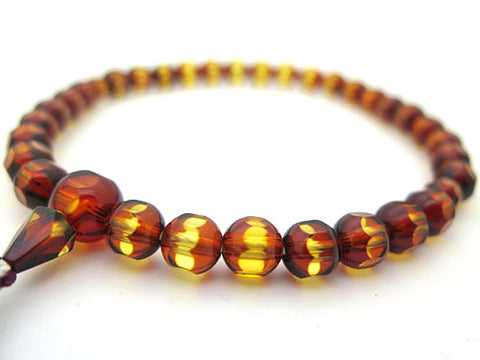 Cherry Amber Women's Prayer Beads Q430408010027 - bead detail
