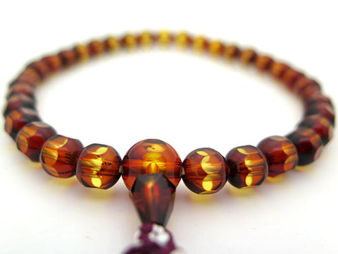 Cherry Amber Women's Prayer Beads Q430408010027 - bead detail 2