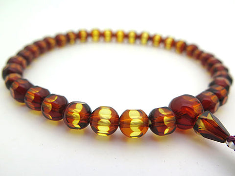 Cherry Amber Women's Prayer Beads Q430408010027 - bead detail 3