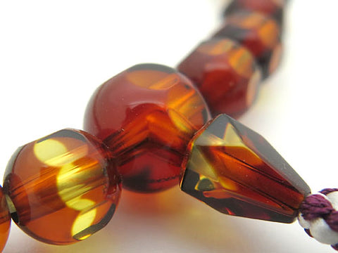 Cherry Amber Women's Prayer Beads Q430408010027 - bead detail 4