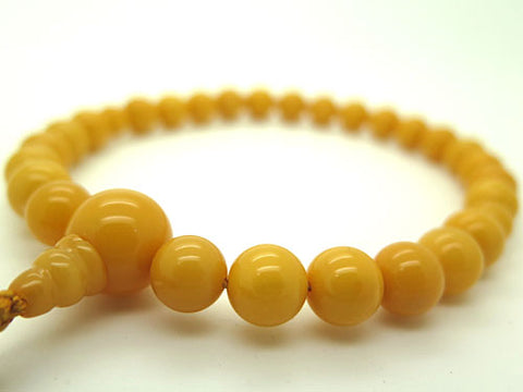Men's prayer beads, aged amber, item B