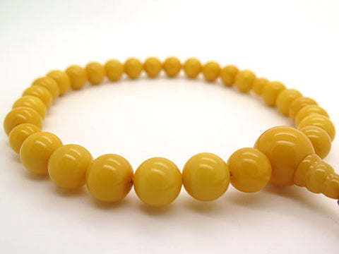 Men's prayer beads, aged amber, item B