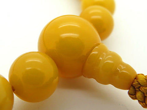 Men's prayer beads, aged amber, item B
