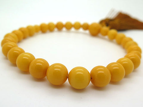 Men's prayer beads, aged amber, item B