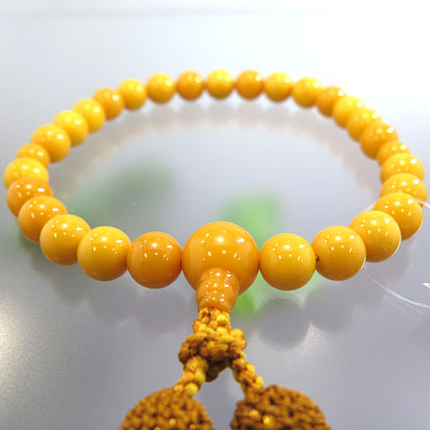 Men's prayer beads, aged amber, item C