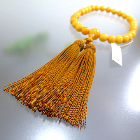 Men's prayer beads, aged amber, item C