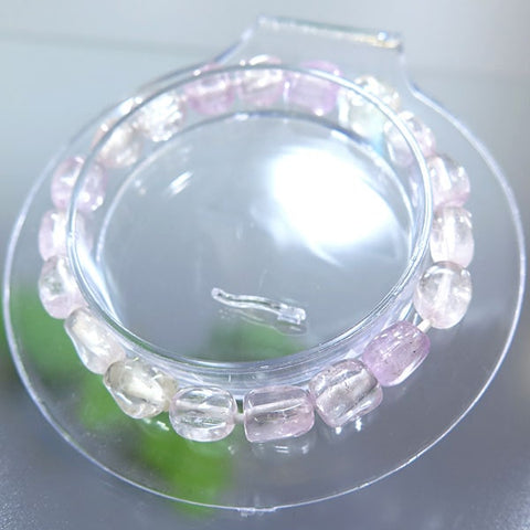 Kunzite pebble bracelet, straight, limited edition