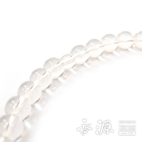 Women's Crystal Prayer Beads, 8mm Bead, Purple Flower-Wrapped Tassel