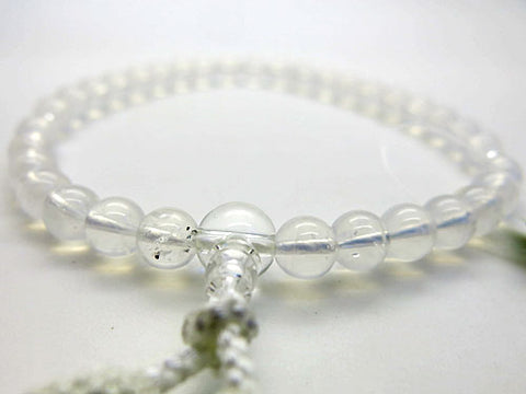 Women's Himalayan Moon Quartz Prayer Beads, 8mm Bead