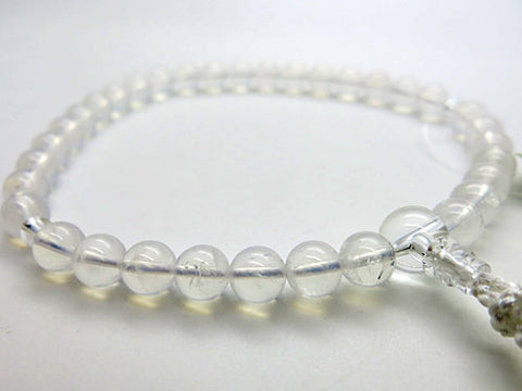 Women's Himalayan Moon Quartz Prayer Beads, 8mm Bead