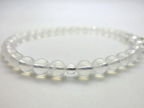 Women's Himalayan Moon Quartz Prayer Beads, 8mm Bead
