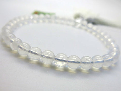 Women's Himalayan Moon Quartz Prayer Beads, 8mm Bead