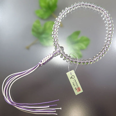 Women's Prayer Beads, Crystal, Oval Bead, Wisteria Cord Tassel