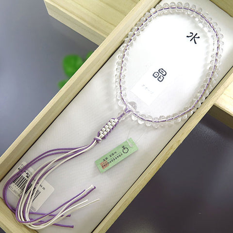 Women's Prayer Beads, Crystal, Oval Bead, Wisteria Cord Tassel