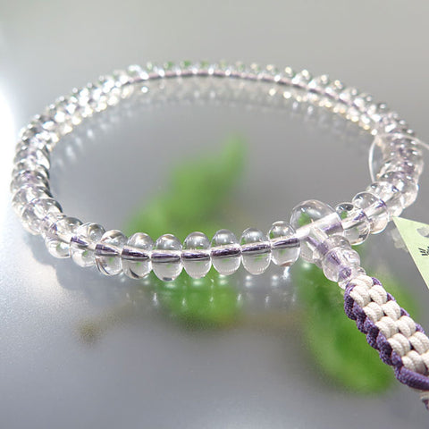Women's Prayer Beads, Crystal, Oval Bead, Wisteria Cord Tassel
