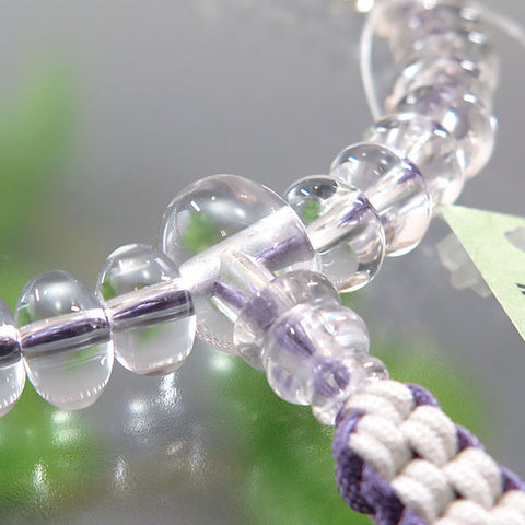 Women's Prayer Beads, Crystal, Oval Bead, Wisteria Cord Tassel