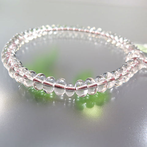 Women's Prayer Beads, Crystal, Oval Bead, Ash-Pink Cord Tassel